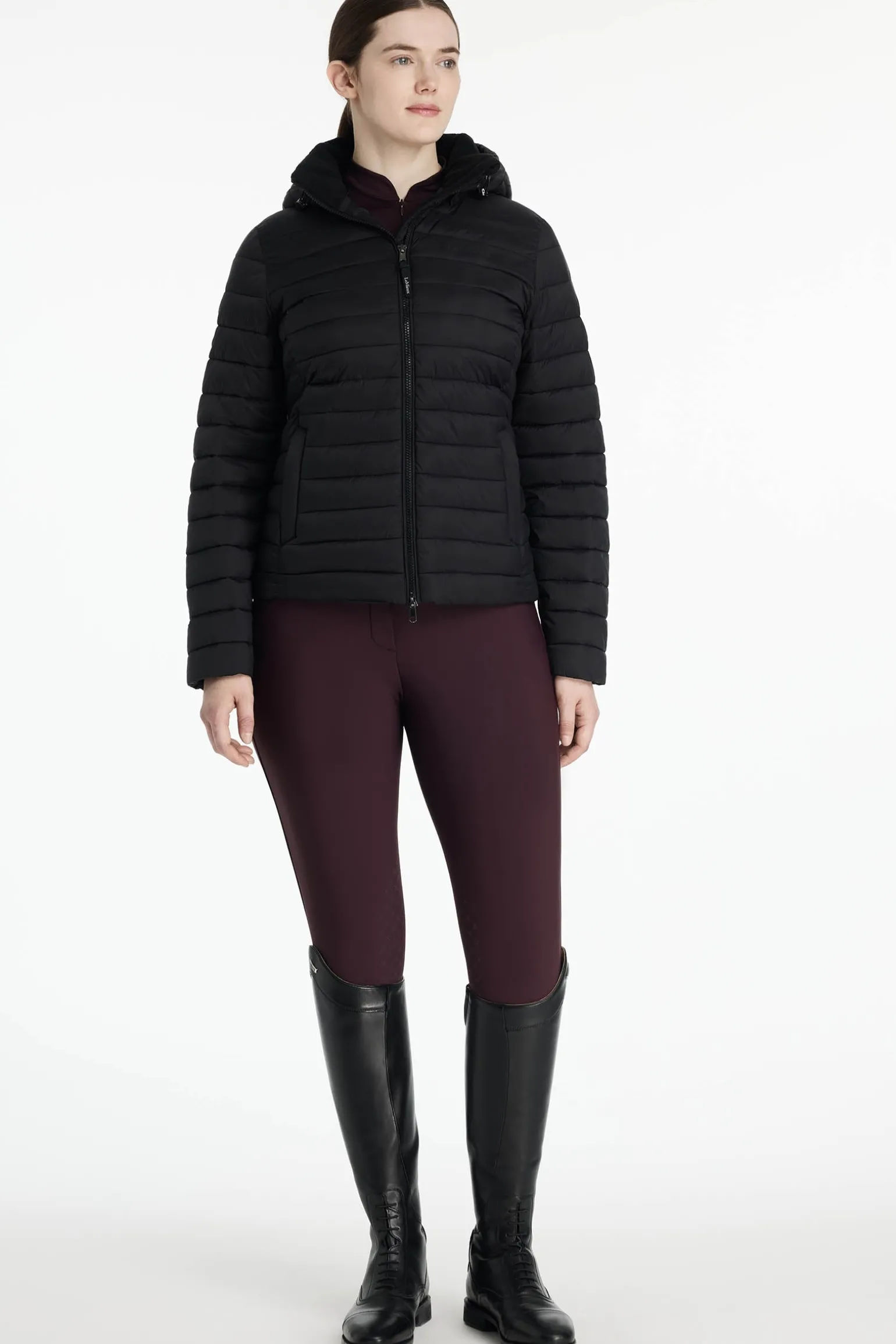 Rose Damen-Steppjacke mit Kapuze