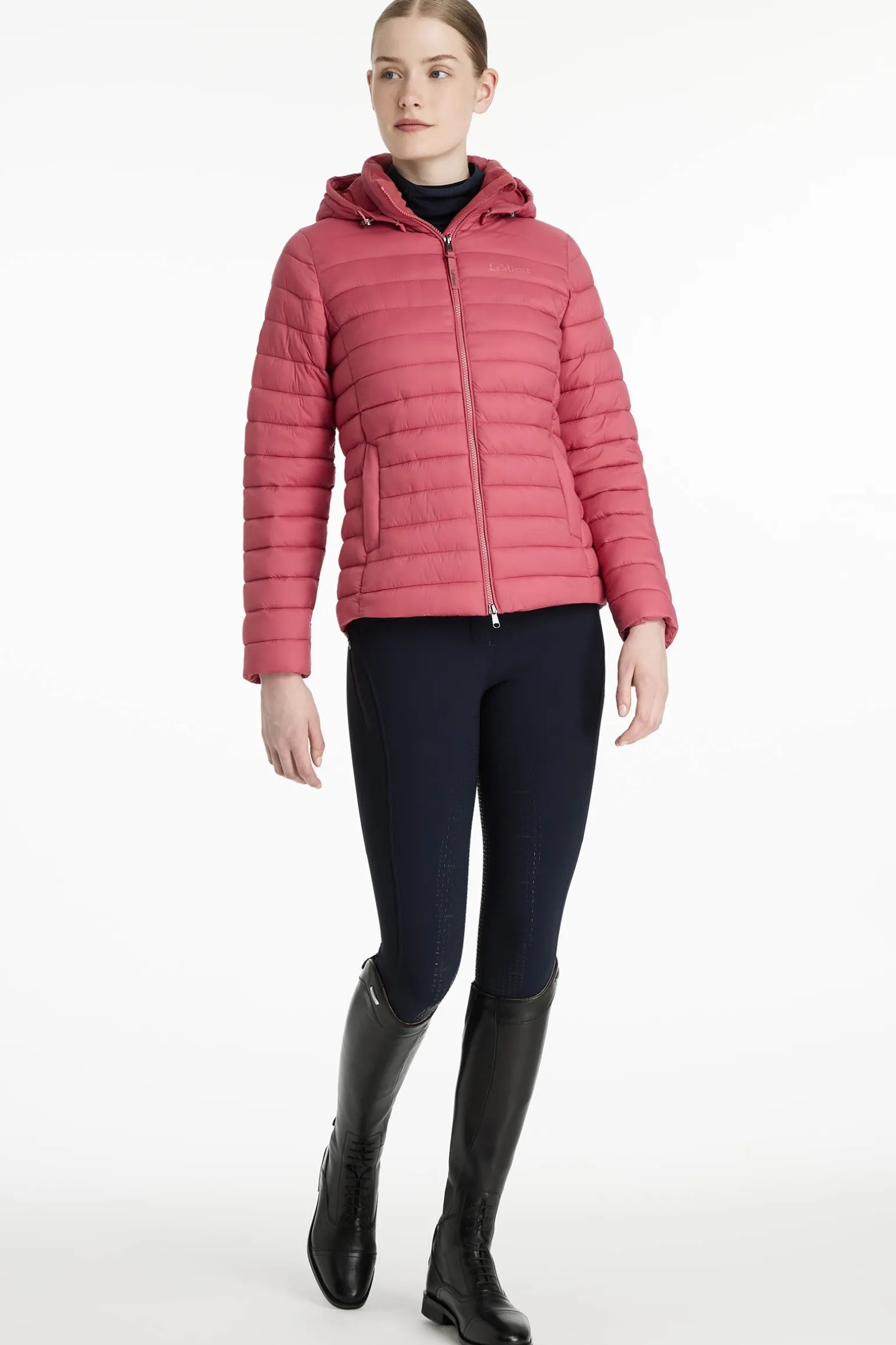 Rose Damen-Steppjacke mit Kapuze