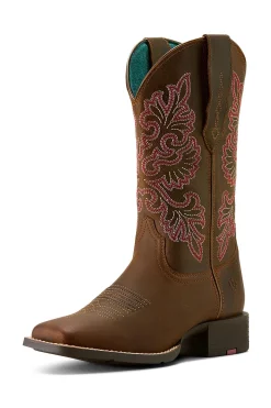 Round Up Wide Square Toe Damen Westernstiefel
