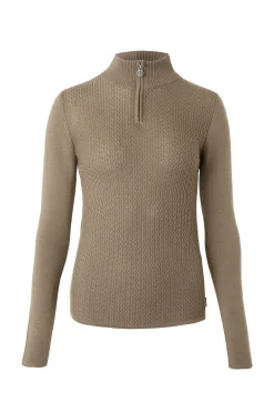 Ruth Damen Strickpullover mit Reißverschluss