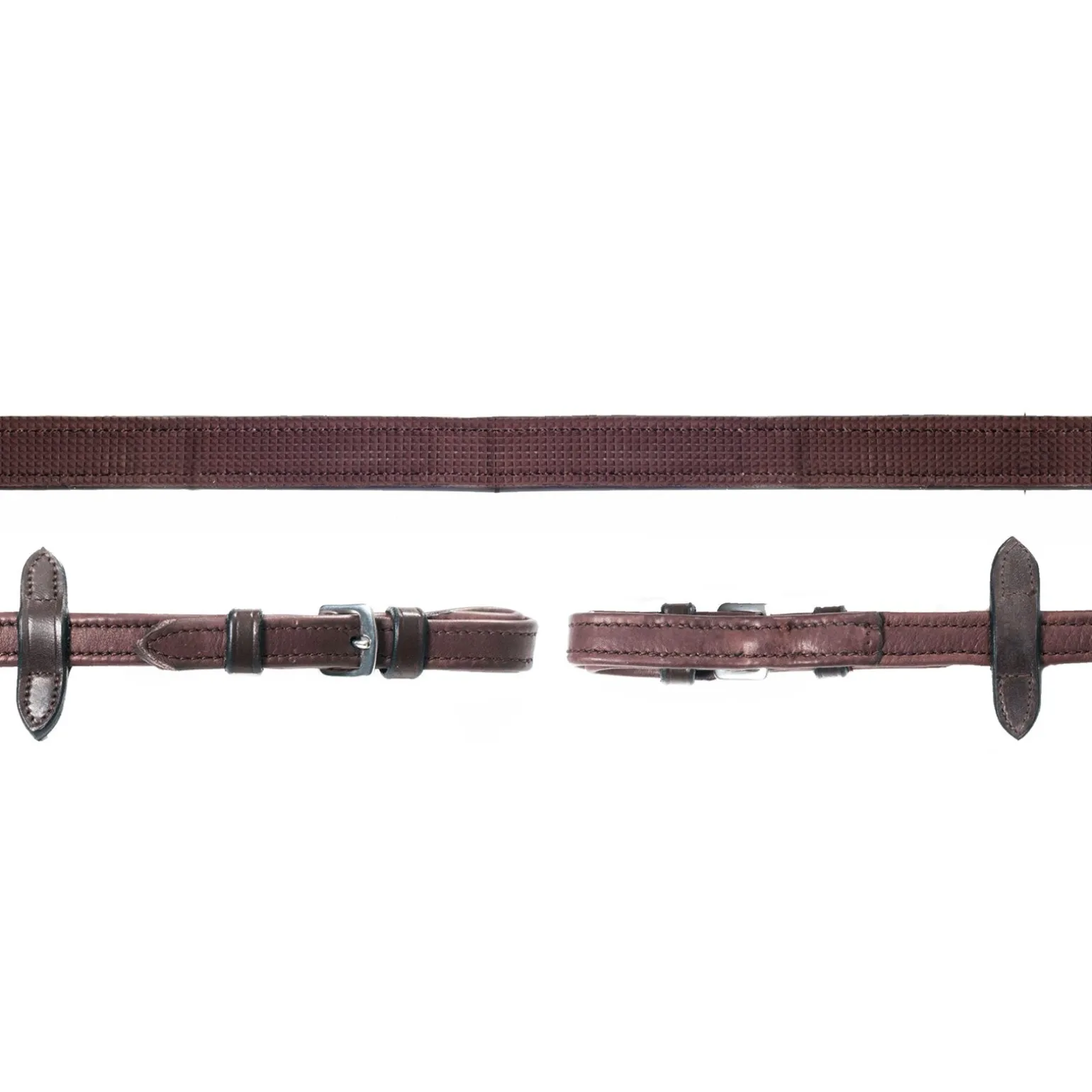 Schockmöhle Sports Durasoft Leder Grip Zügel, Nylon, gummiert