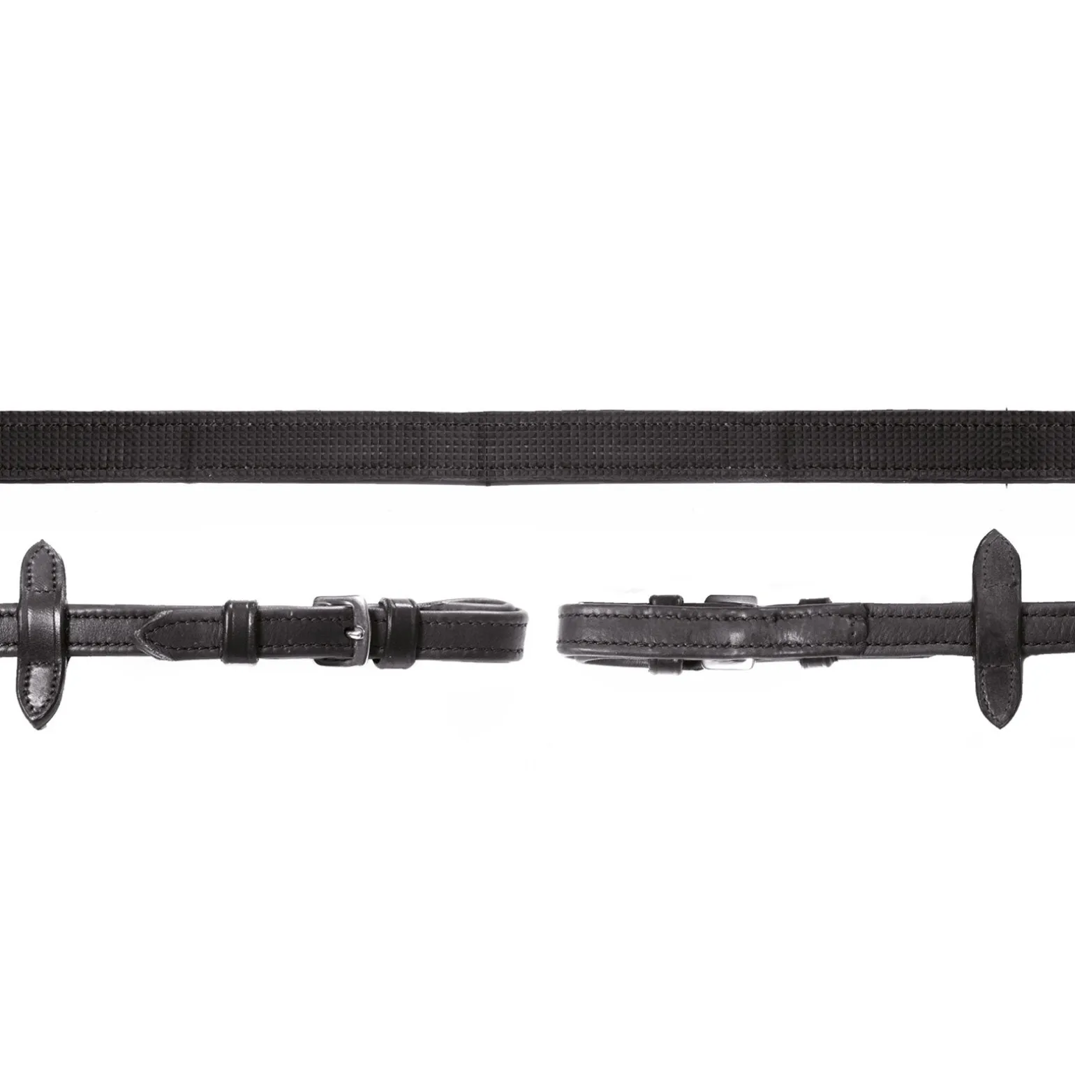 Schockmöhle Sports Durasoft Leder Grip Zügel, Nylon, gummiert