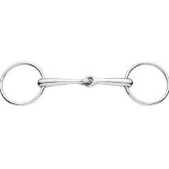 Stainless Steel Solid Mouth Jointed 16mm Loose Ring Snaffle Bit